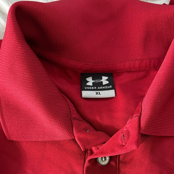 Under Armour Men's Polo Shirt Set - Blue, Red, and White Striped bundle XL - Picture 2 of 5